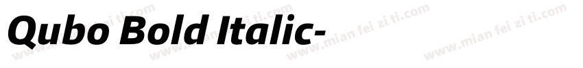 Qubo Bold Italic字体转换